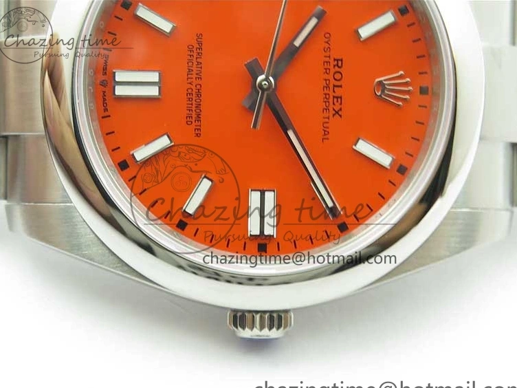 1226 Casual Oyster Perpetual 41mm 124300 EWF Best Edition Red Dial on SS Bracelet A 2856